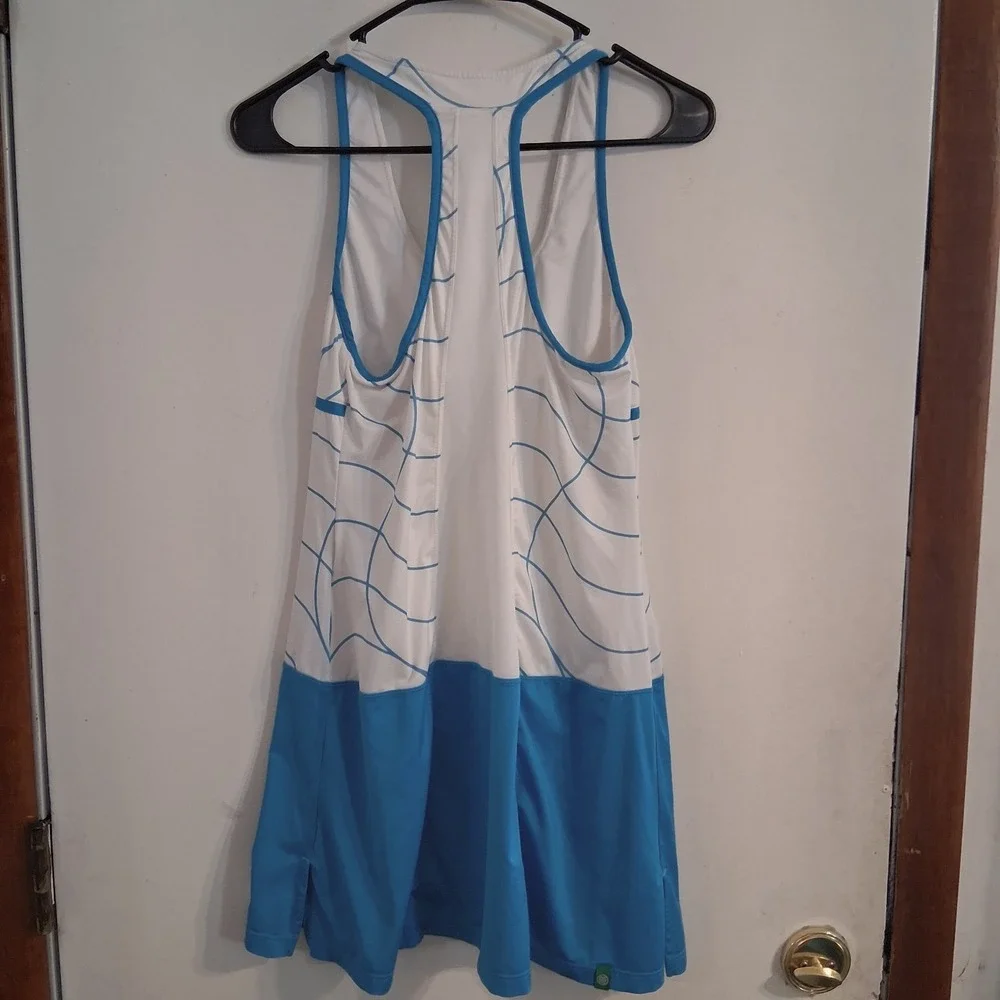 New‎ Balance Tennis Dress Racerback  Teal Turquoise White EUC M
